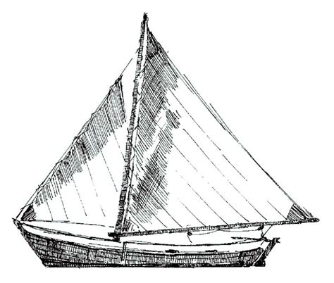 Sketch Tortola Sloop Sailboat Drawing Boat Sketch Ship Sketch