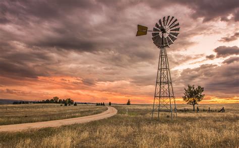 Windmill And Country Road Brewongle New South Wales Australia Photographer Unknown Cr