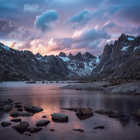 Wind River Mountain Range Severe Storms Alpine Lake North Cascades