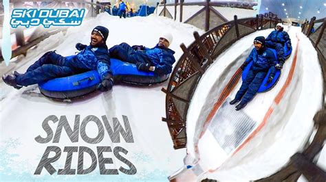 Fun Snow Rides At Ski Dubai Largest Snow Park In Dubai Youtube