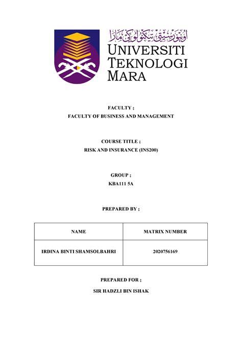 Ins200 Individual Assignment Faculty Faculty Of Business And