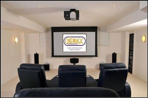 Hometheater Projector Screen With Left Center Right Speaker