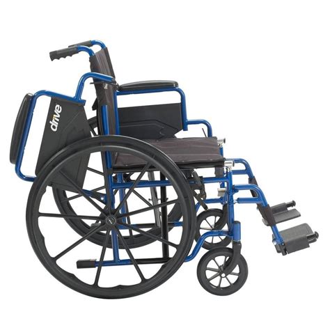 Drive Blue Streak Wheelchair With Flip Back Desk Arms 20 In Seat And