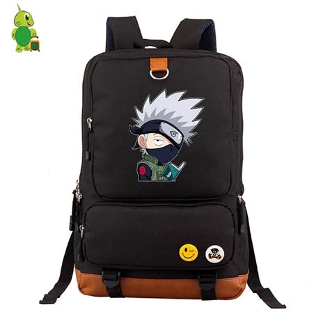 Anime Chibi Naruto Backpack Kakashi Naruto Sasuke School Bag For