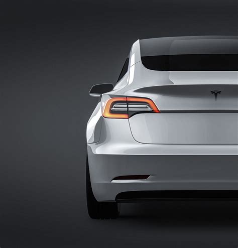 Tesla Model 3 2018 Glossy Finish All Sides Car Mockup Templatepsd