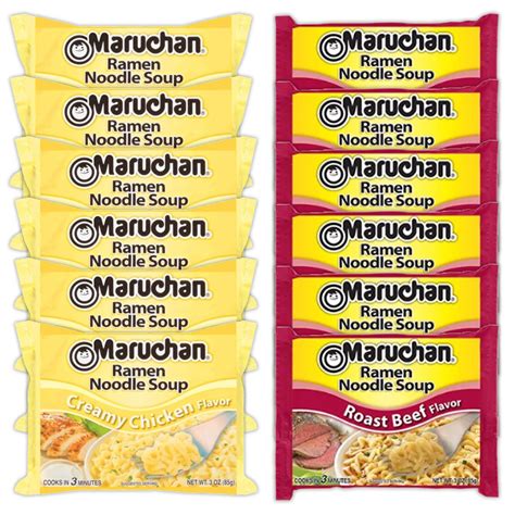 Buy Maruchan Ramen Instant Noodle Soup Variety 2 Flavors 6 Packs