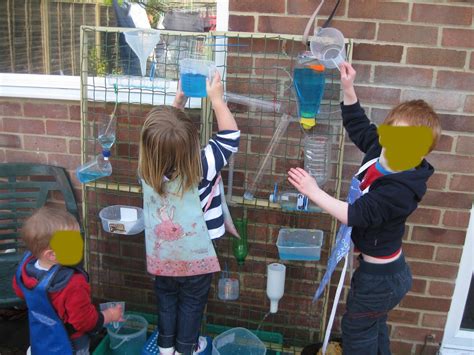 A Wall On Which The Kids Can Hang Things For Water Play Incorporate