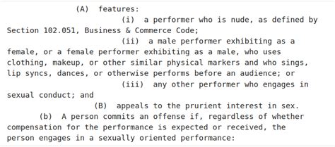 anechoicmedia on twitter an in progress texas bill would prohibit a sexual performances b