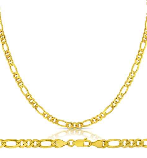 14k Gold 60 Mm Figaro Chain 18 Inches