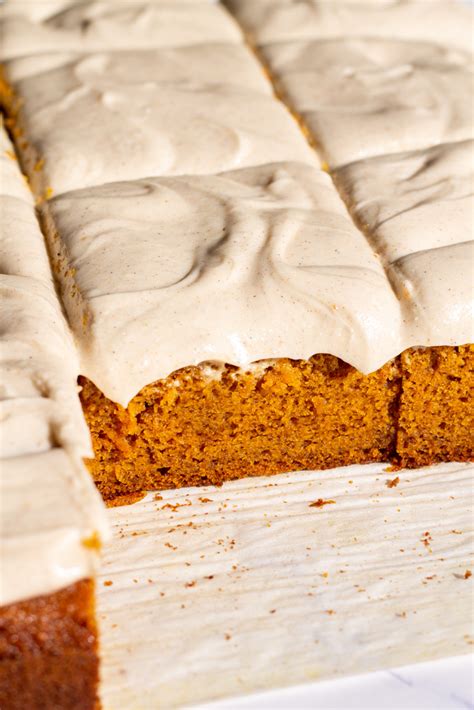 Pumpkin Sheet Cake With Brown Butter Cream Cheese Icing Kitchen By