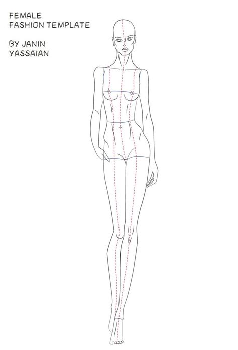 Walking Fashion Template Front View Etsy In 2021 Fashion Drawing Tutorial Fashion