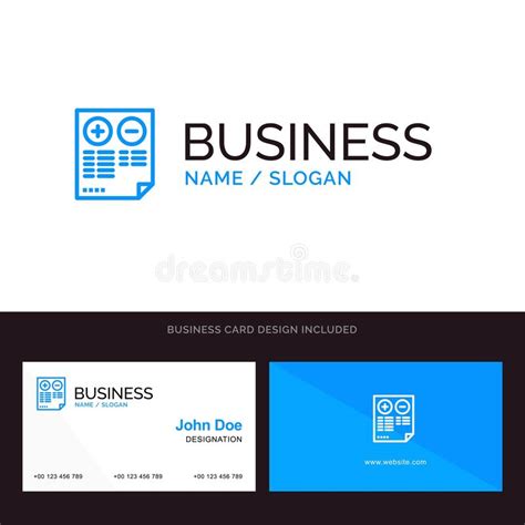Logo And Business Card Template For Pros Cons Document