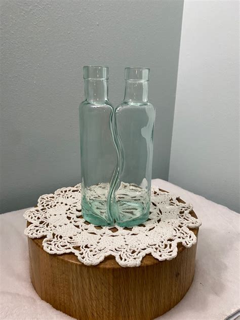 Pair Of Italy Glass Bottles 250ml Etsy