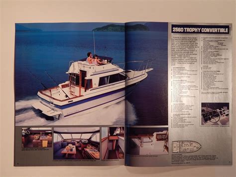 1987 Bayliner Boat Catalog Brochure Trophy 2860 2560 2460 2160