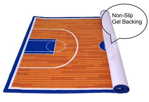 Basketball Court Kids Play Mat Non Slip Handcraft Rugs