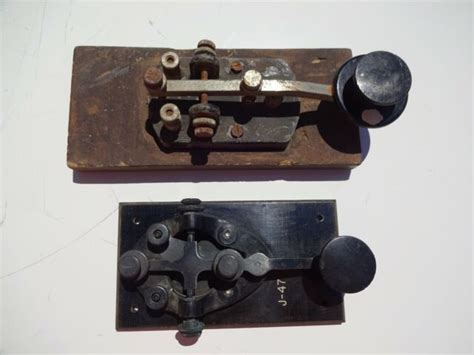 Vintage Morse Code Straight Telegraph Key 2pcs Ebay