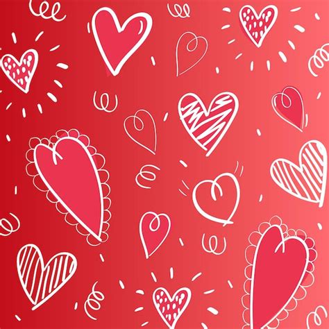 Premium Vector Love Hearts And Background Vector Illustration