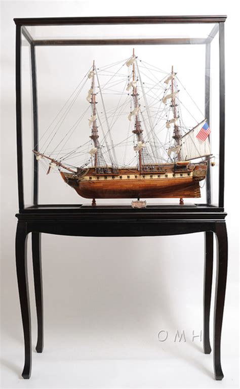 Tall Ship Model Boat Display Case Xl Wood Cabinet Stand Captjimscargo