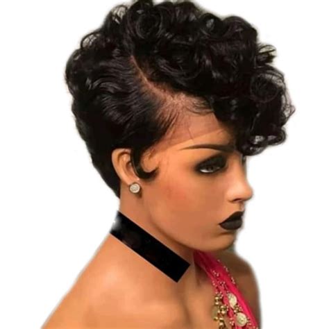 Smd Curly Human Hair Wig For Black Women Short Glueless Full Lace Wig Bob Brazilian Wig Remy