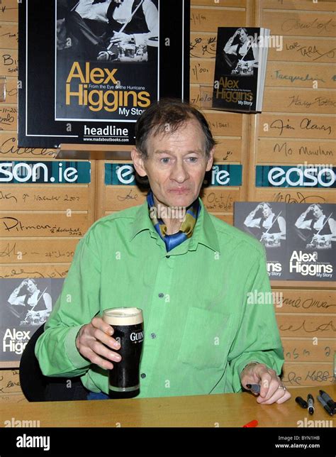 Alex Higgins The Former World Snooker Champion Signs Copies Of His