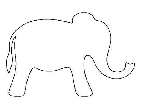 Small elephant outline ankle tattoo. elephant outline Simple elephant pattern use the printable ...