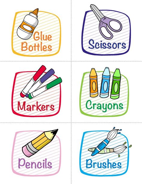 You are welcome to use these resources within your own art classes and teaching programmes, as long as the source of the image is credited as www.studentartguide.com. Labels for Classroom Supplies | Free printables from ...