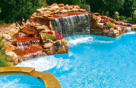 Swimming Pool Rock Waterfall Pictures Blue Haven