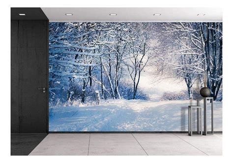 Wall26 Winter Landscape In Snow Forest Removable Wall Mural Self