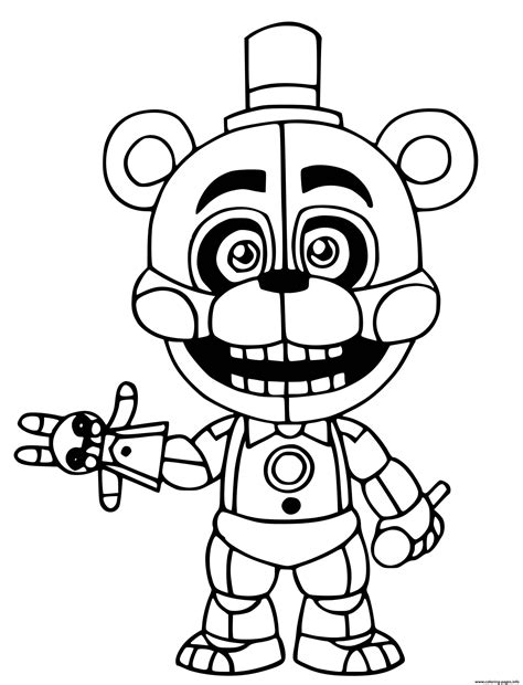 Freddy Coloring Pages Golden Fnaf Getcolorings Color Printable Print