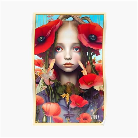 Enchanting Imaginative Pretty Poppy Flower Girl By Ziola Botanical