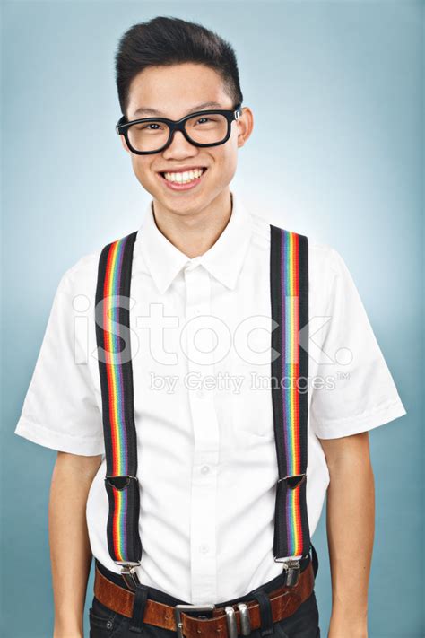Happy Nerd Asian Boy Smiling Stock Photo Royalty Free Freeimages