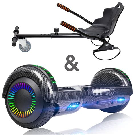 Buy Sisigad Hoverboard With Seat Attachment Combo 65 Two Wheel Hoverboards With Bluetooth