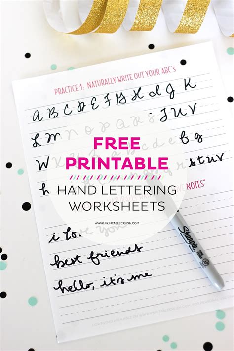 Print out a few copies, and fill out this drills sheet more than once! 3 FREE Hand Lettering Worksheets for Beginners - Printable ...