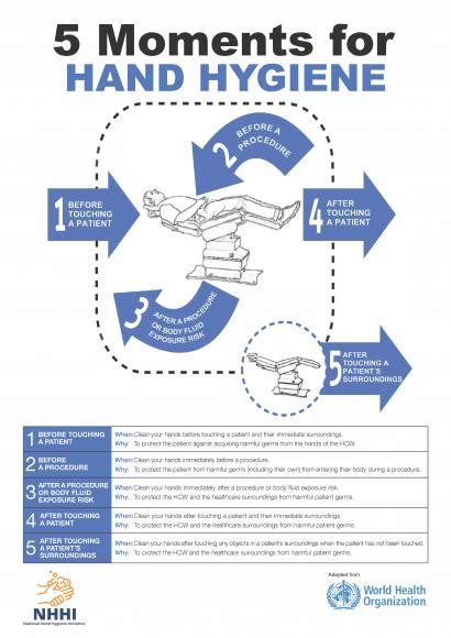 Five Moments Of Hand Hygiene Poster