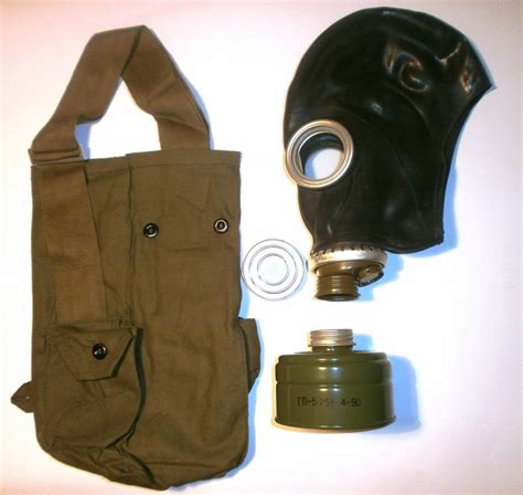 Ww2 Nbc Russian Rubber Gas Mask Gp 5 Black Military New Size S M L
