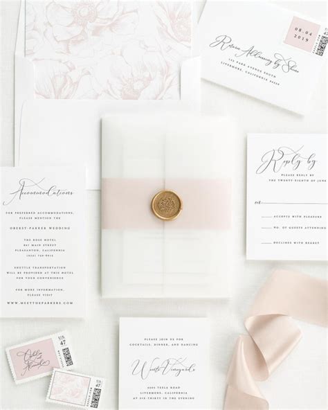 Paper And Party Supplies Paper For A7 5 X 7 Invitations A7 Peony Vellum