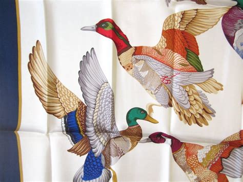 We offer fashion and quality at the best price in a more sustainable way. Gucci Silk Scarf Mallards Ducks Birds in Flight New, Never ...