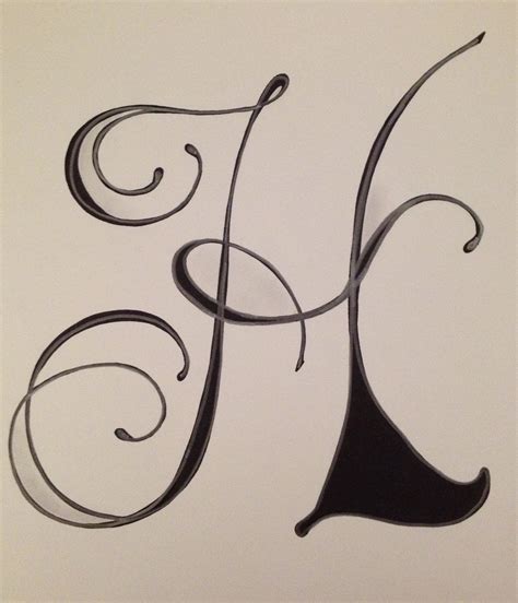 Letter H By Vera Lettering Creative Lettering Hand Lettering