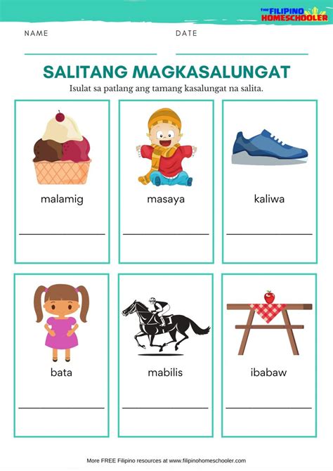 Free Filipino Worksheets Part 1 — The Filipino Homeschooler