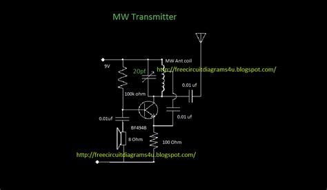 Free Circuit Diagrams 4u Simple Mw Transmitter Circuit