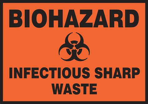 Infectious Sharp Waste Safety Sign LBHZ925