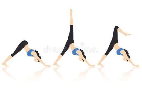 Cool Down Stretches Leg After Exercise Stock Vector Illustration Of