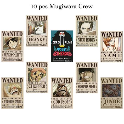 Jual Poster Bounty One Piece Mugiwara Crew Poster One Piece Paket Pcs Real Pict
