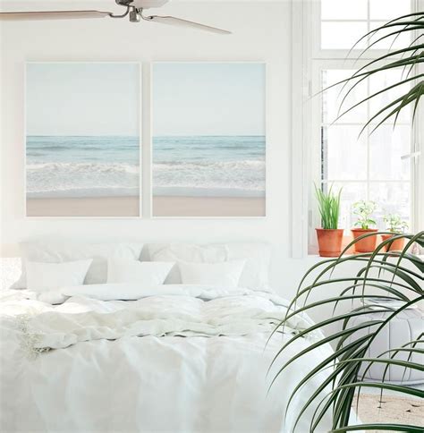 Beach Decor For Bedroom Set Of 2 Prints Coastal Print Set Etsy Wall