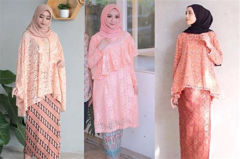 5 Pilihan Kebaya Hijab Warna Peach Yang Segar Buat Dipakai Ke Kondangan Cewekbanget
