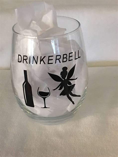 Drinkerbell Stemless Wine Glass Etsy