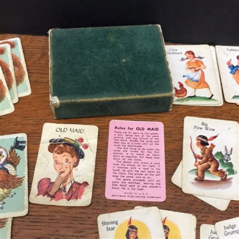 Old Maid Games Vintage Old Maid Card Game In Original Velvet Box Whitman Pub Co Poshmark