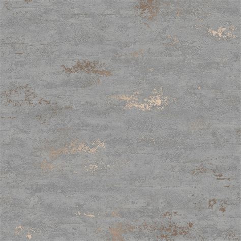 Cobalt Industrial Metallic Wallpaper Grey Copper I Love
