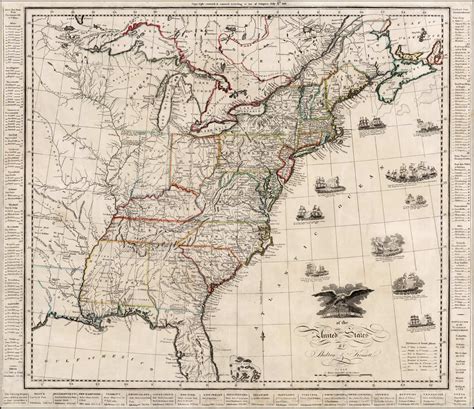 A Scarce War Of 1812 Era Map Of The United States Rare And Antique Maps
