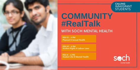 Community Realtalk Sharing Experiences Soch Mental Health